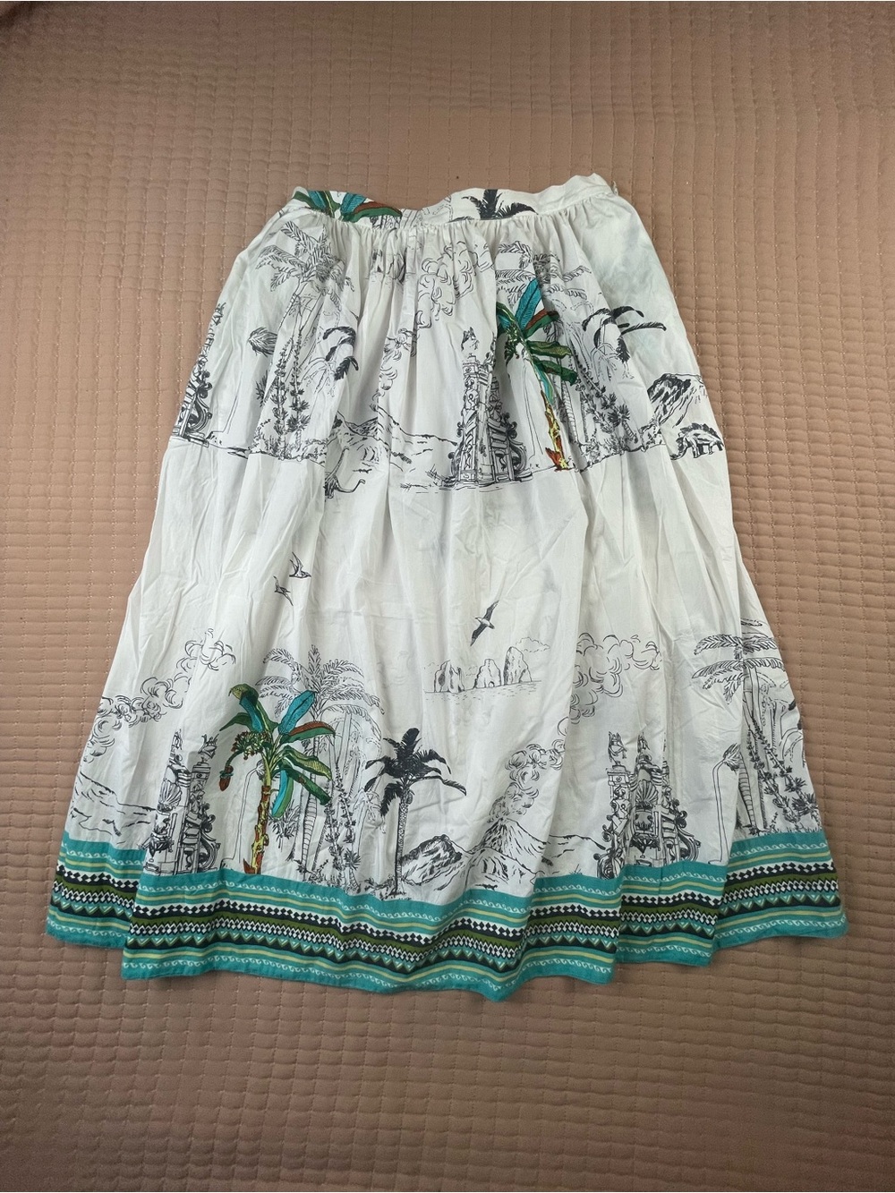 Le Sirenuse Positano Italy Cotton Scenic Amalfi Luxury Skirt IT 46